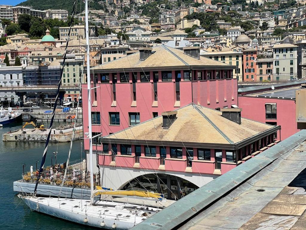 Ferienwohnung Bilocale Vista Mare Con Terrazzo-Porto Antico- Parcheggio Scontato Genua Exterior foto